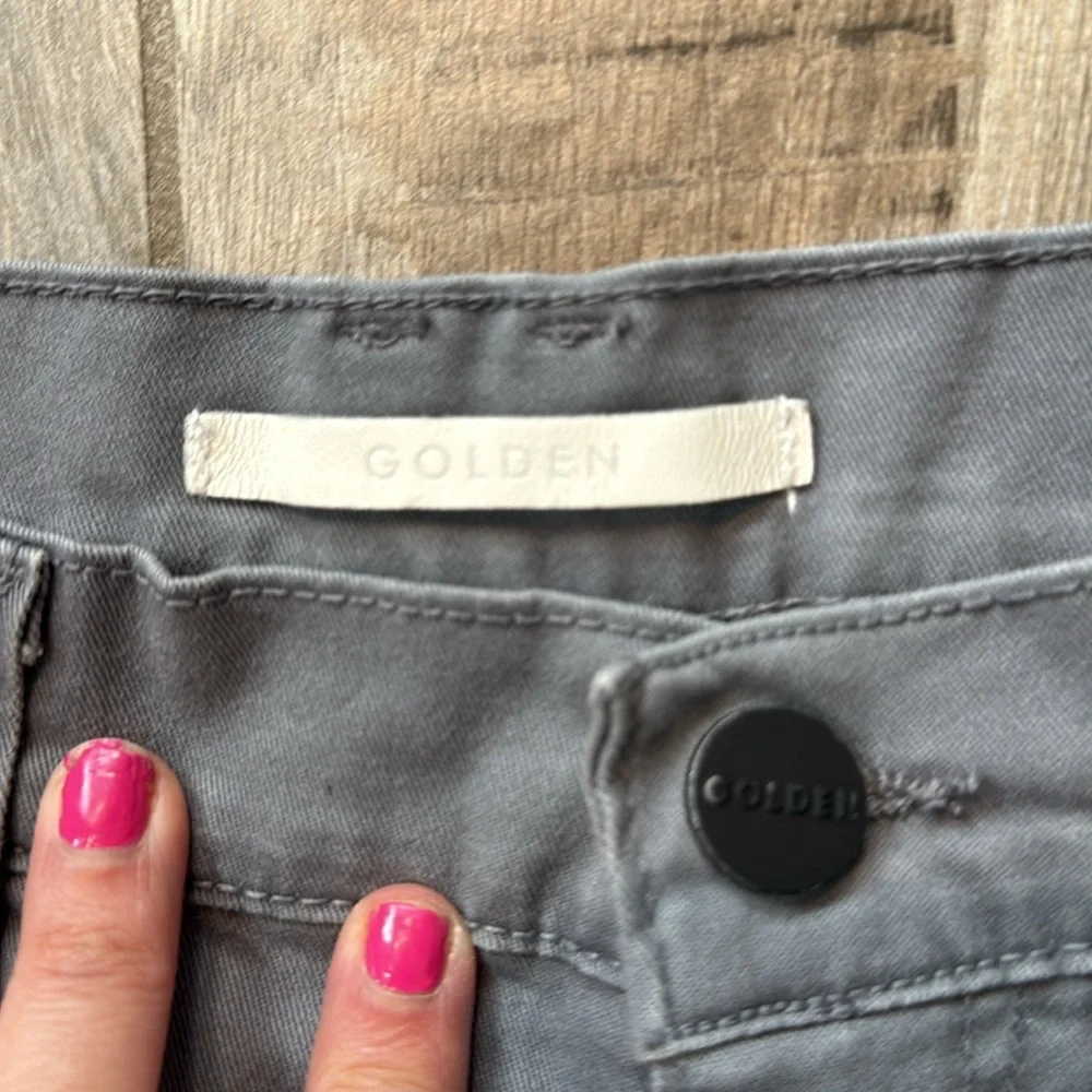 Golden Denim Men’s Gray and‎ White Zipper Ankle Pant Size 36